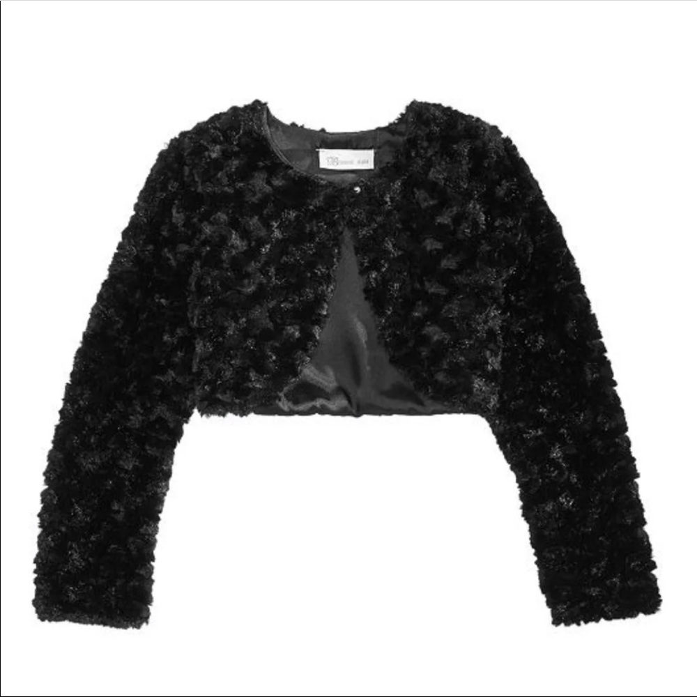 Toddler Girls Faux Fur Shrug Jacket
